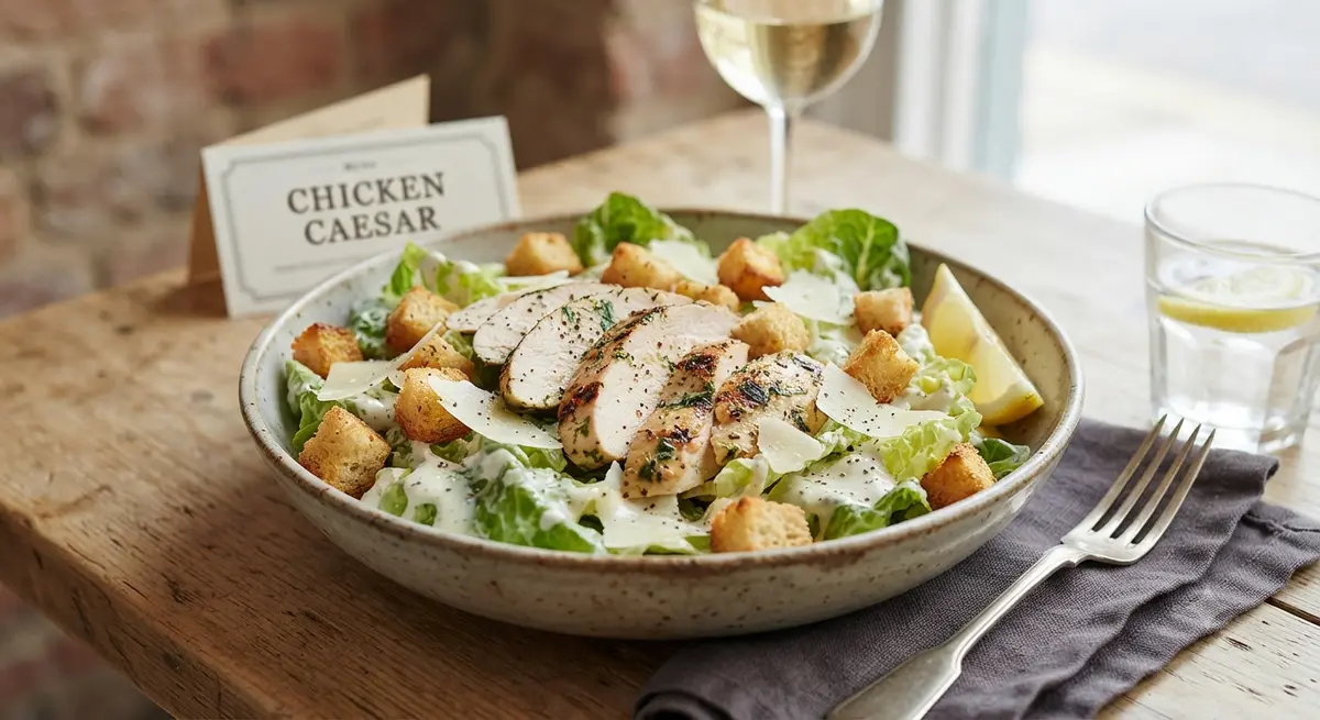 20 Minute Crispy Chicken Caesar Salad